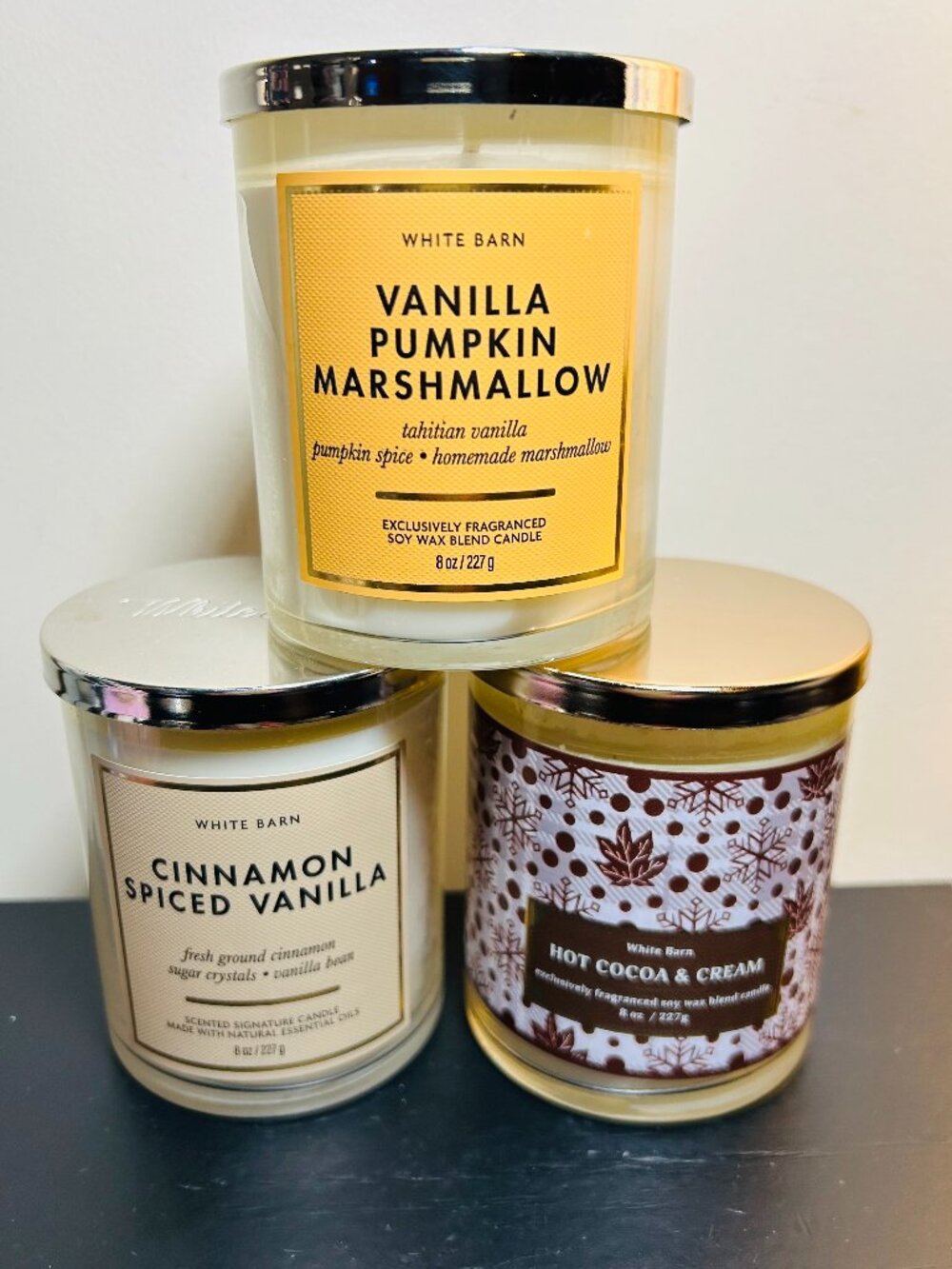 (3) Bath & Body Works Single Wick Gourmand Candles 8oz